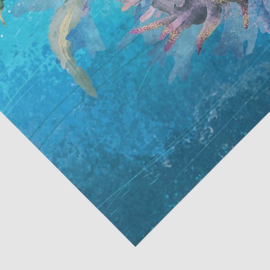 Waterverf van zeeen paarden tissuepapier (Detail)