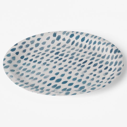 Waterverf van zeeglas papieren bordje (Gekanteld)