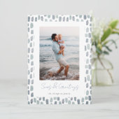 Waterverf van zeeglazen | Moderne minimale kustfot Feestdagenkaart (Staand voorkant)