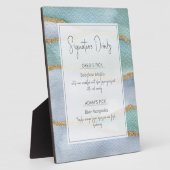 Waterverf van zeeglazen Ondertekening Drink Fotoplaat (Zijkant)