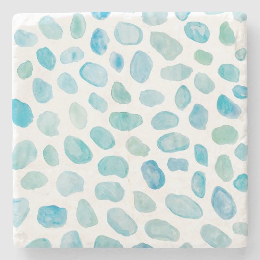 Waterverf van zeeglazen Onderzetter van marmer (Voorkant)