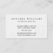 Waterverf van zeeglazen Witte streep Visitekaartje (Achterkant)