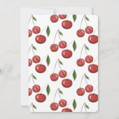 Waterverf van zoete kersen Handgeschilderd Kaart (Achterkant)