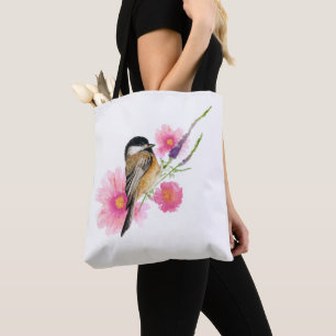 Waterverf van zoete kippen tote bag