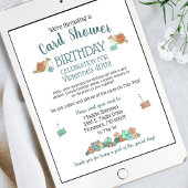 Waterverf van zoete vogels Birthday Kaart Shower