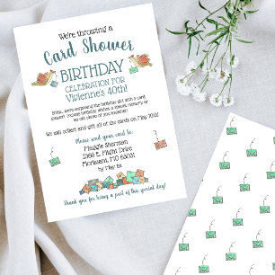 Waterverf van zoete vogels Birthday Kaart Shower