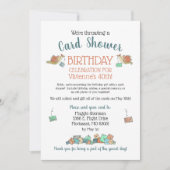 Waterverf van zoete vogels Birthday Kaart Shower (Voorkant)