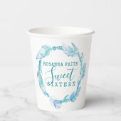 Waterverf van zoete zestien waterpokken papieren bekers (Achterkant)