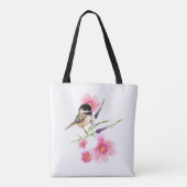 Waterverf van zoete zwarte kippen tote bag (Achterkant)
