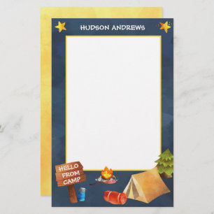 Waterverf van zomerkamp - Aangepaste kantoorbenodi Briefpapier