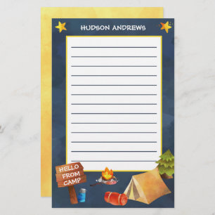 Waterverf van zomerkamp - Aangepaste kantoorbenodi Briefpapier
