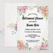 Waterverf van zomerrusttijd bloemen roze kaart (Voorkant / Achterkant)