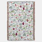 Waterverf van zomertuin — paddenstoelen deken (Voorkant Verticaal)