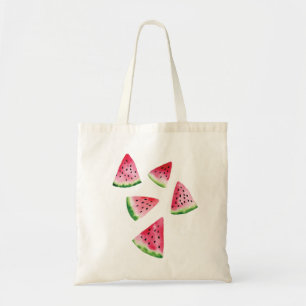 Waterverf van zomerwatermeloenen tote bag