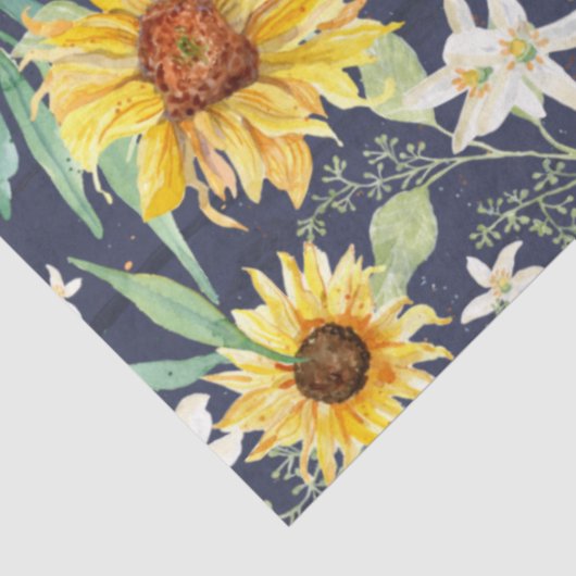 Waterverf van zonnebloemen tissuepapier (Detail)