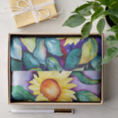 Waterverf van zonnebloemen tissuepapier (Geschenk)