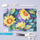 Waterverf van zonnebloemen tissuepapier (Craft)