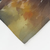 Waterverf van zonsopgang boven met sneeuw bedekte fleece deken (Hoek)