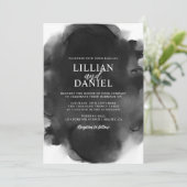 Waterverf van zwart-wit kaart (Staand voorkant)