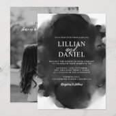 Waterverf van zwart-wit kaart (Voorkant / Achterkant)