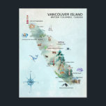 Waterverf Vancouver Island Map Art Briefkaart<br><div class="desc">Een perfect kunstwerk voor iedereen die van Vancouver Island houdt. Met al die mensen moeten toeristische plekken zien! Voeg uw douanetekst aan dit ontwerp toe door de "Edit this design sjabloon"vakjes op de rechterkant van het punt te gebruiken, of de blauwe "pas het"knoop aan om de tekst te schikken, de...</div>