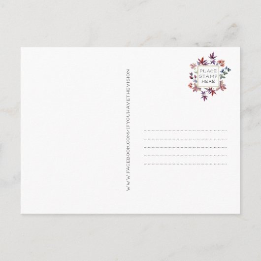 Waterverf Vancouver Island Map Art Briefkaart (Achterkant)