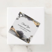 Waterverf Vanessa Zwart en Wit Bedankjes Labels (In situ)