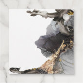 Waterverf Vanessa Zwart en Wit Bedankjes Labels (Achterkant)