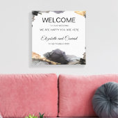 Waterverf Vanessa Zwart-wit Canvas Print (Insitu (Woonkamer))