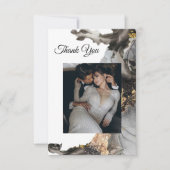 Waterverf Vanessa Zwart-Wit Dank u Kaarten (Voorkant)