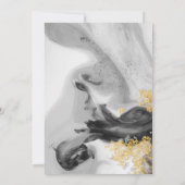 Waterverf Vanessa Zwart, Wit en Sparkly Gold Kaart (Achterkant)