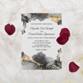 Waterverf Vanessa Zwart, Wit en Sparkly Gold Kaart