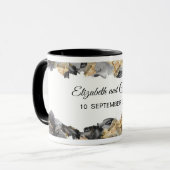 Waterverf Vanessa Zwart-Wit Mok (Voorkant links)