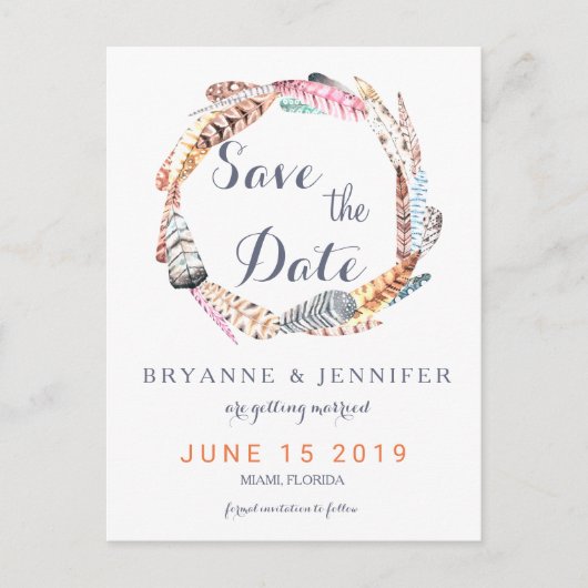 Waterverf vangt roestvast Bohemen op Aankondigingskaart (Voorkant)