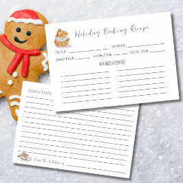 Waterverf Vanille Puff Pastei Kerstuitwisseling Kaart