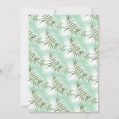 Waterverf Varen Blad Baby shower Uitnodiging (Achterkant)