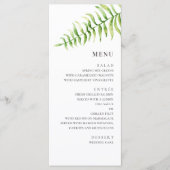 Waterverf varen bruiloft. Bosgroen botanisch Menu (Voorkant)