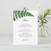 Waterverf varen. Woodland bruiloft. botanisch Menu (Staand voorkant)