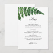 Waterverf varen. Woodland bruiloft. botanisch Menu (Voorkant / Achterkant)
