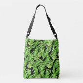 Waterverf varenblad print patroon canvas tas (Achterkant)