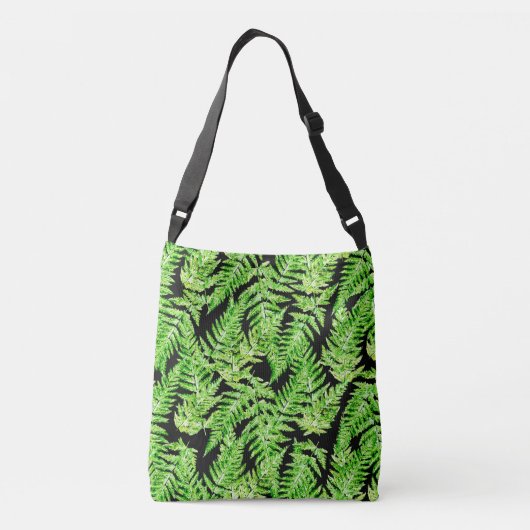 Waterverf varenblad print patroon canvas tas (Achterkant)