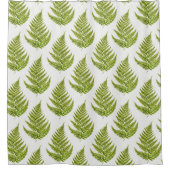 Waterverf varenpatroon douchegordijn (Voorkant)