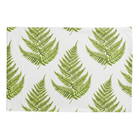 Waterverf varenpatroon kussensloop (Achterkant-Links)