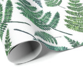 Waterverf varenpatroon. Moderne zomer botanische Cadeaupapier (Rol Hoek)