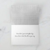 Waterverf varens op Gingham denken aan jou Kaart (Binnen)