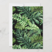 Waterverf Variegated Leaves Summer Birthday Party Kaart (Achterkant)