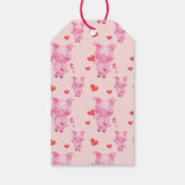 Waterverf Varken Valentijn Gift Label Cadeaulabel (Achterkant)