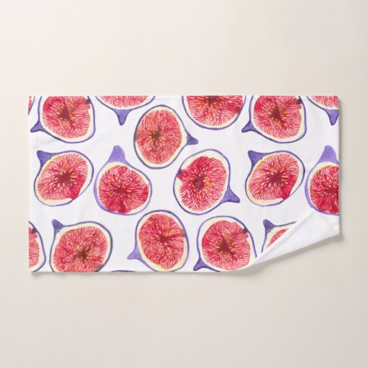 Waterverf varkenssnijdsels bad handdoek (Handdoek)