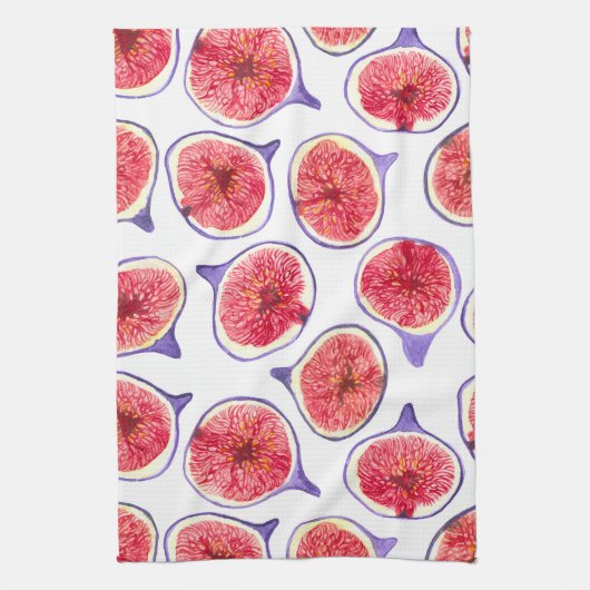 Waterverf varkenssnijdsels theedoek (Verticaal)