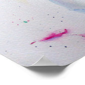 Waterverf Vase Tulpen Poster (Hoek)